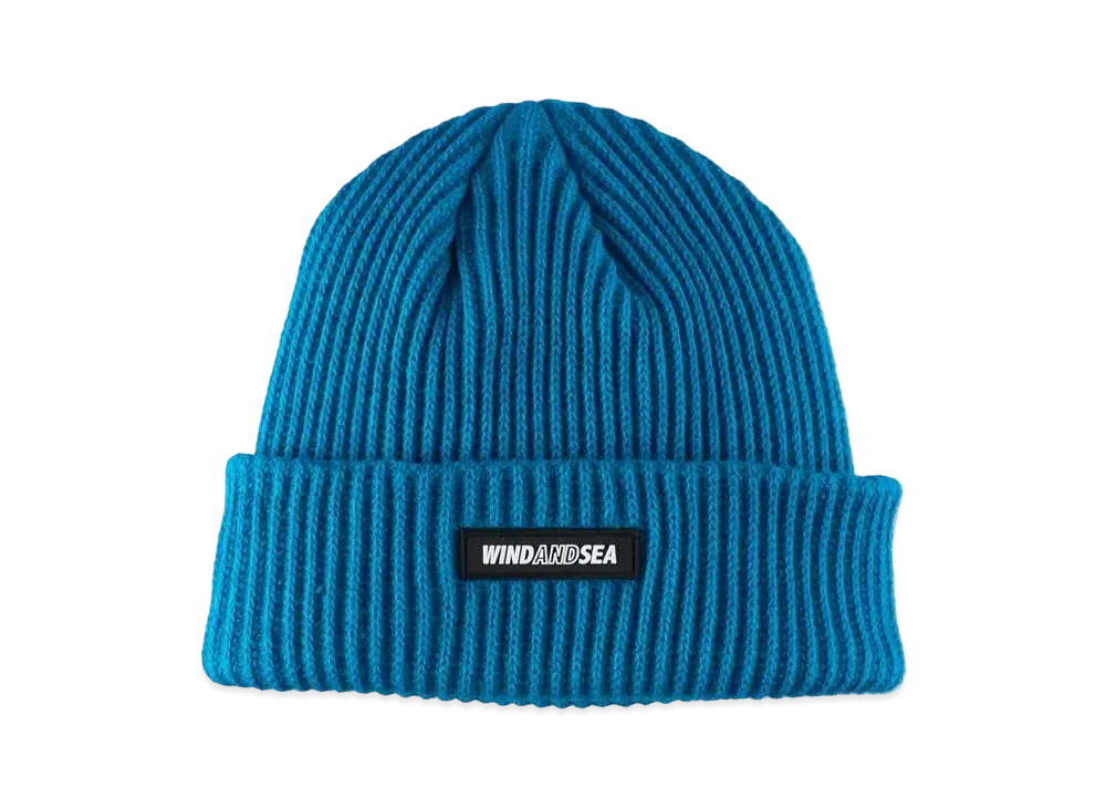 WIND AND SEA Wide Rib Knit Cap "Blue"