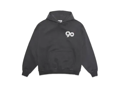 9090 90 Logo Hoodie "Charcoal Black"