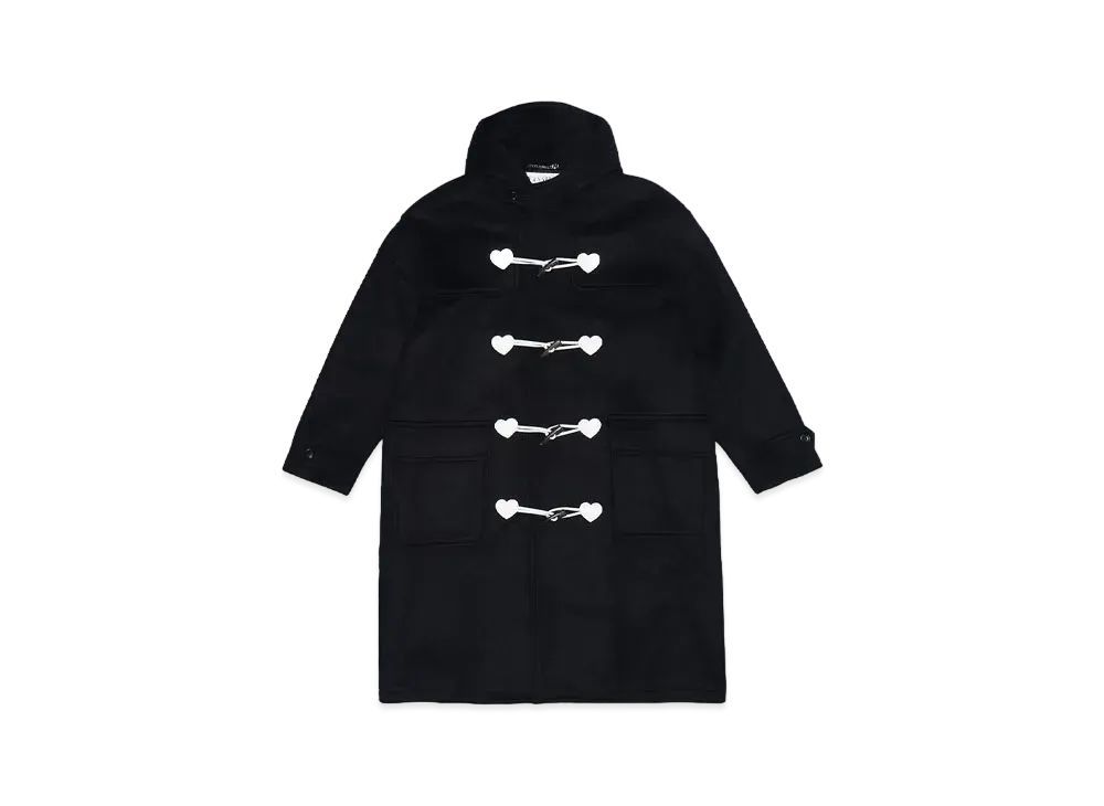 el conductorH WOOL MELTON HEART DUFFLE COAT "BLACK"