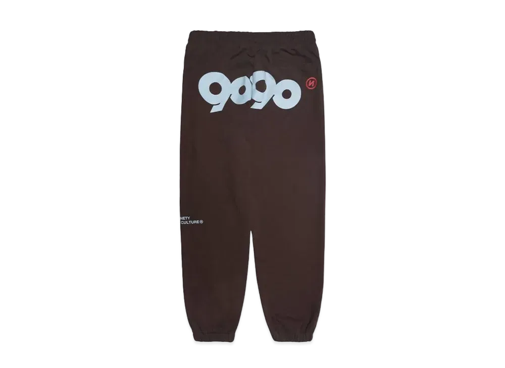 9090 90 Logo Sweat Pants "Brown"