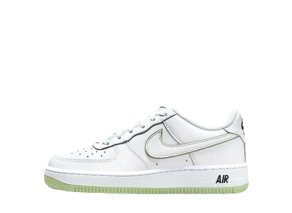Nike GS Air Force 1 "White/Black/Honeydew"