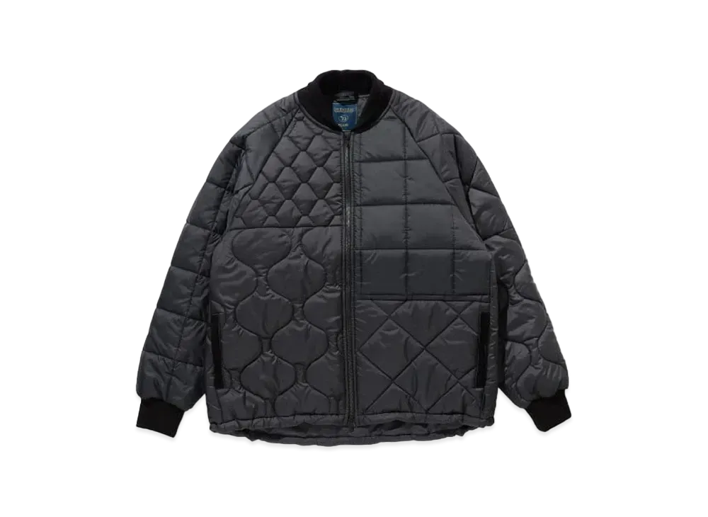 BEAMS x LAVENHAM Patchwork Lavenster Bomber Jacket "Black"