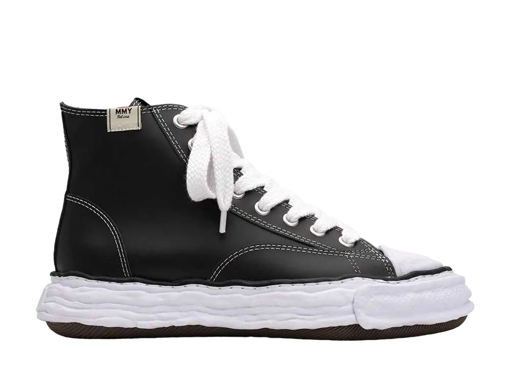 メゾンミハラヤスヒロ ピーターソン23 OG ソール レザー ハイトップ スニーカー "ブラック" (A11FW703)