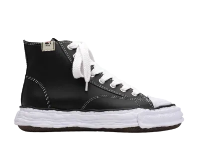 Maison MIHARA YASUHIRO PETERSON 23 OG Sole Leather High-top Sneaker "Black"