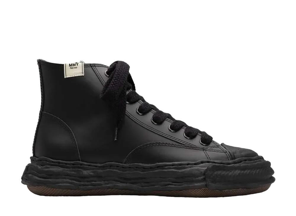 Maison MIHARA YASUHIRO PETERSON 23 OG Sole Leather High-top Sneaker "Black/Black"