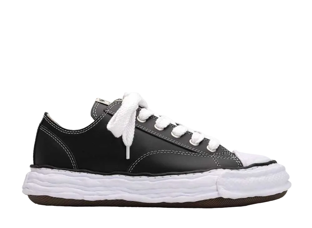 メゾンミハラヤスヒロ ピーターソン23 OG ソール レザー ロートップ スニーカー "ブラック" (A11FW704)