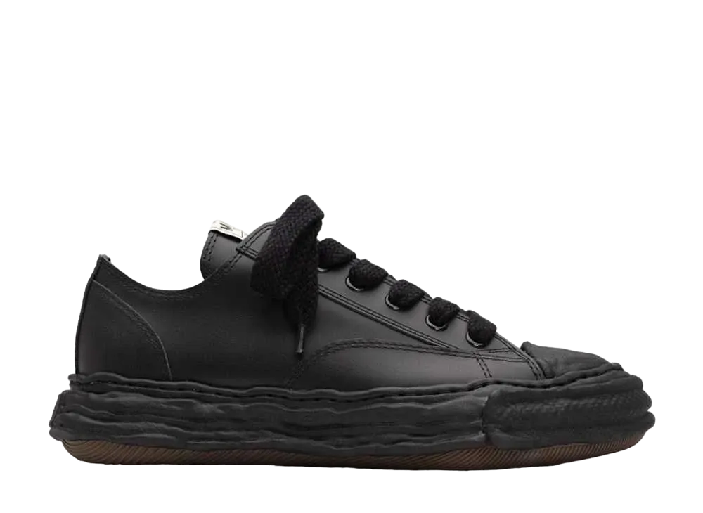 Maison MIHARA YASUHIRO PETERSON 23 OG Sole Leather Low-top Sneaker "Black/Black"