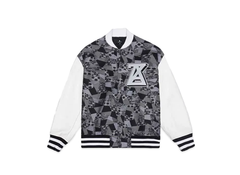 ANREALAGE PATCHWORK JACQUARD STADIUM JUMPER "GRAY"