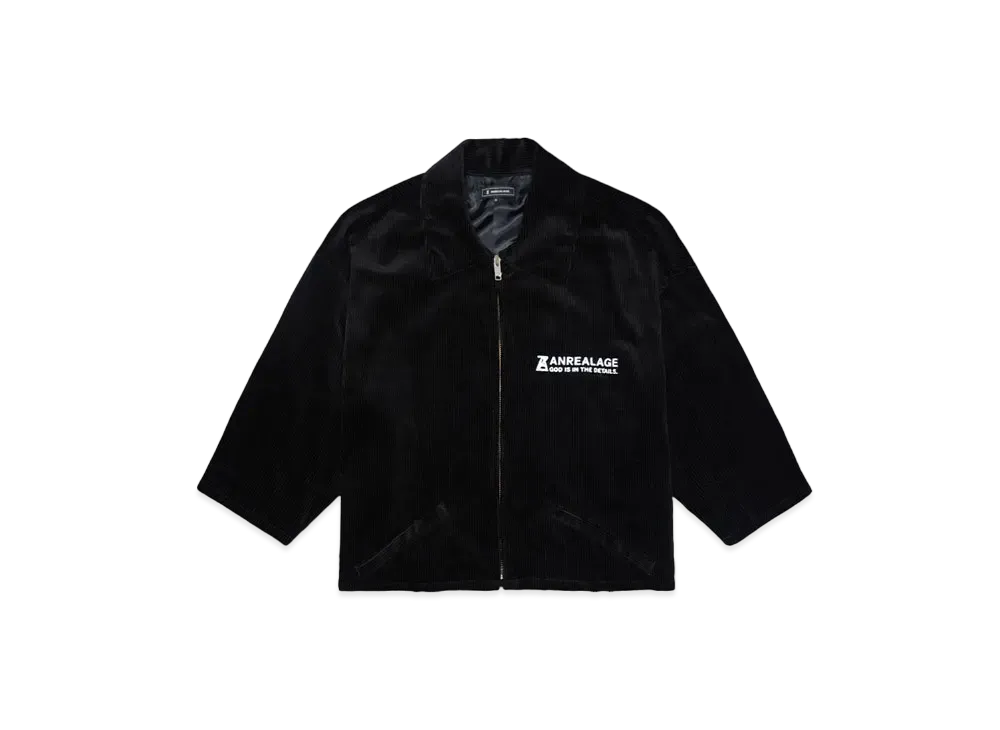 ANREALAGE ZOOM CORDUROY COACH JACKET "BLACK"