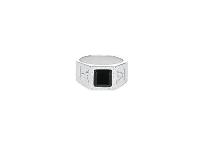 Louis Vuitton LV Onyx Signet Ring "Noir"