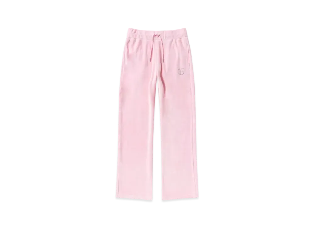 Blackeyepatch B Emblem Velour Pants "Pink"
