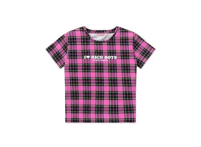 Blackeyepatch Rich Boys Checked Tee "Pink"