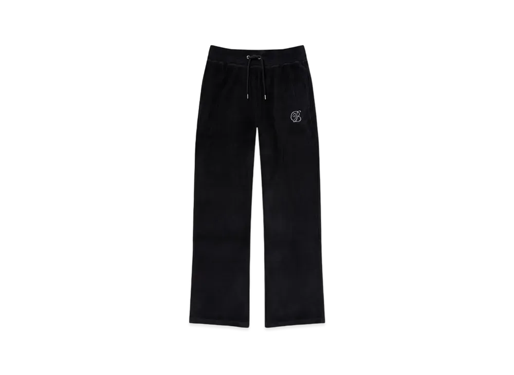 Blackeyepatch B Emblem Velour Pants "Black"