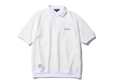 FreshServiceSport Dry Pique Jersey Neck Zip S/S Polo "White"