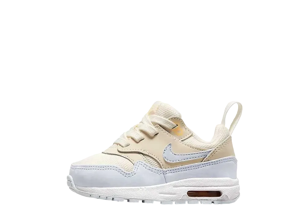 ナイキ TD エアマックス1 イージーオン "ペールアイボリー/メロンティント/ホワイト/フットボールグレー"(キッズ)