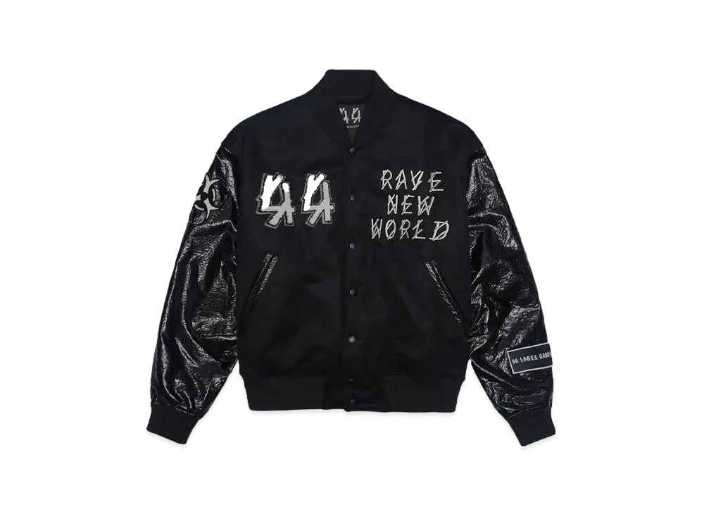 44 LABEL GROUP GRAD + JACKET CRINKLE SIMIL LEATHER BLACK + 44 LG EM/PATCH HAZARD "BLACK + 44 LG EM/PATCH HAZARD"