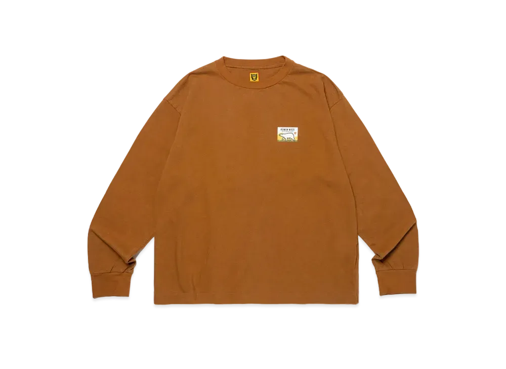 HUMAN MADE Wool Blended L/S T-Shirt "Brown"