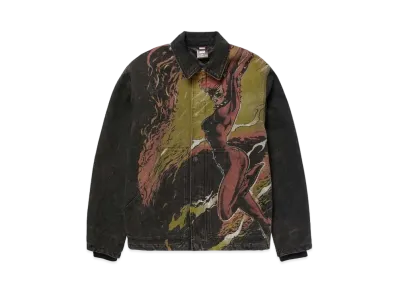 HUF x X-MEN Dark Phoenix Work Jacket "Washed Black"