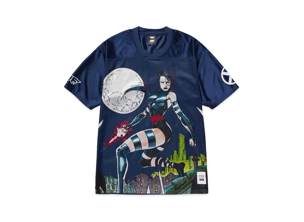 HUF x X-MEN Psylocke Football Jersey "Navy"