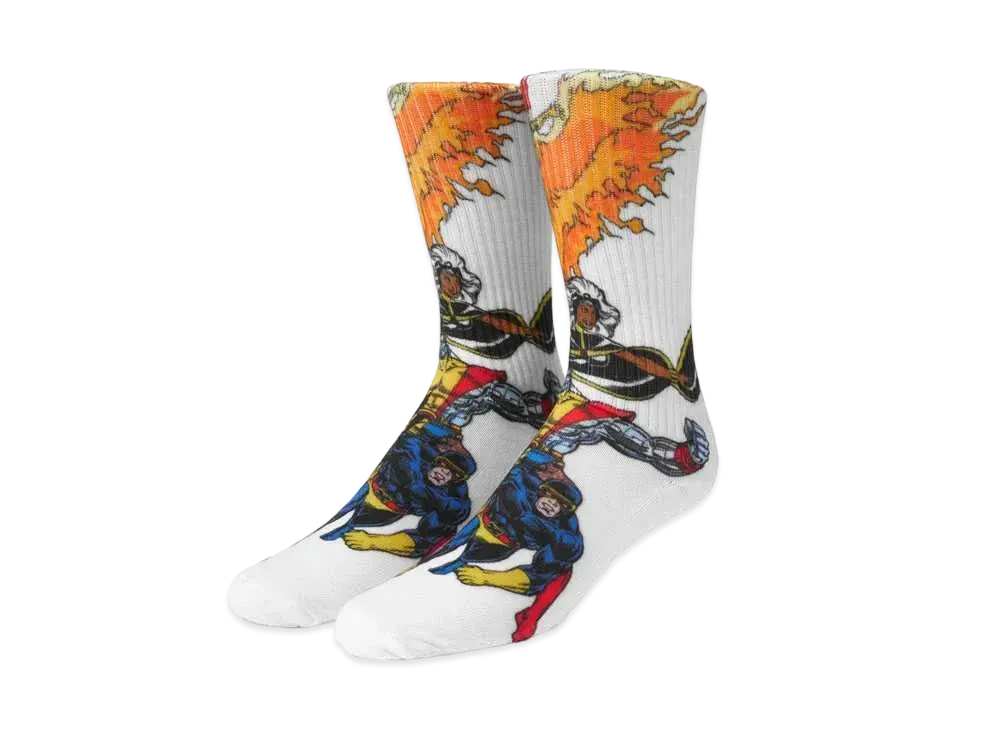 HUF x X-MEN Sense Shattering Crew Socks "White"
