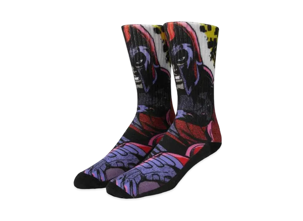 HUF x X-MEN Master of Magnetism Crew Socks "Black"