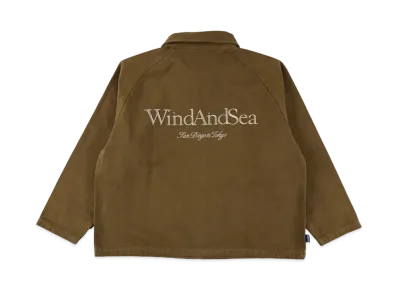 WIND AND SEA Duck Canvas Riding Jacket "Sea Brown"