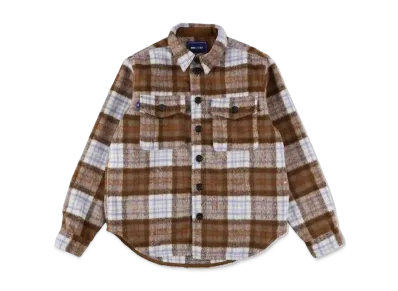 WIND AND SEA Shaggy Plaid CPO Shirt Jacket "Biscuit"