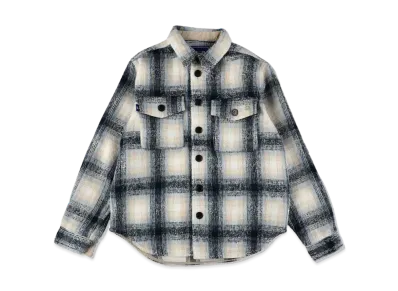 WIND AND SEA Shaggy Plaid CPO Shirt Jacket "Ice Blue"