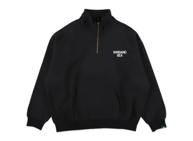WIND AND SEA Half Zip Sweat "Black"