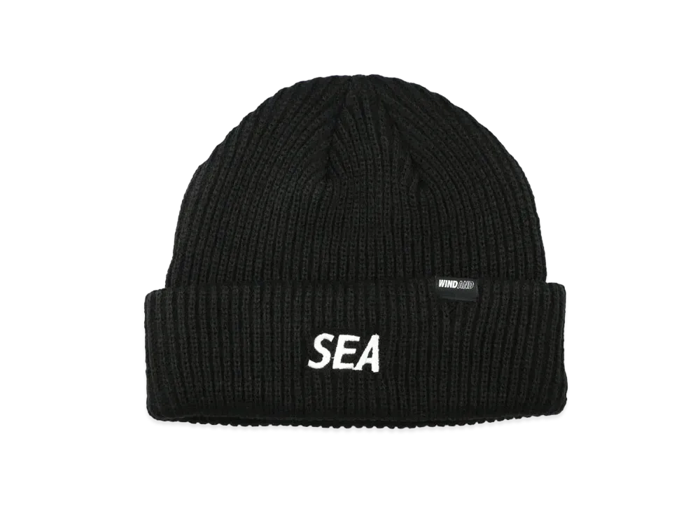 WIND AND SEA Sea Widelib Knit Cap "Black"
