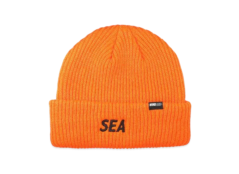 WIND AND SEA Sea Widelib Knit Cap "Orange"