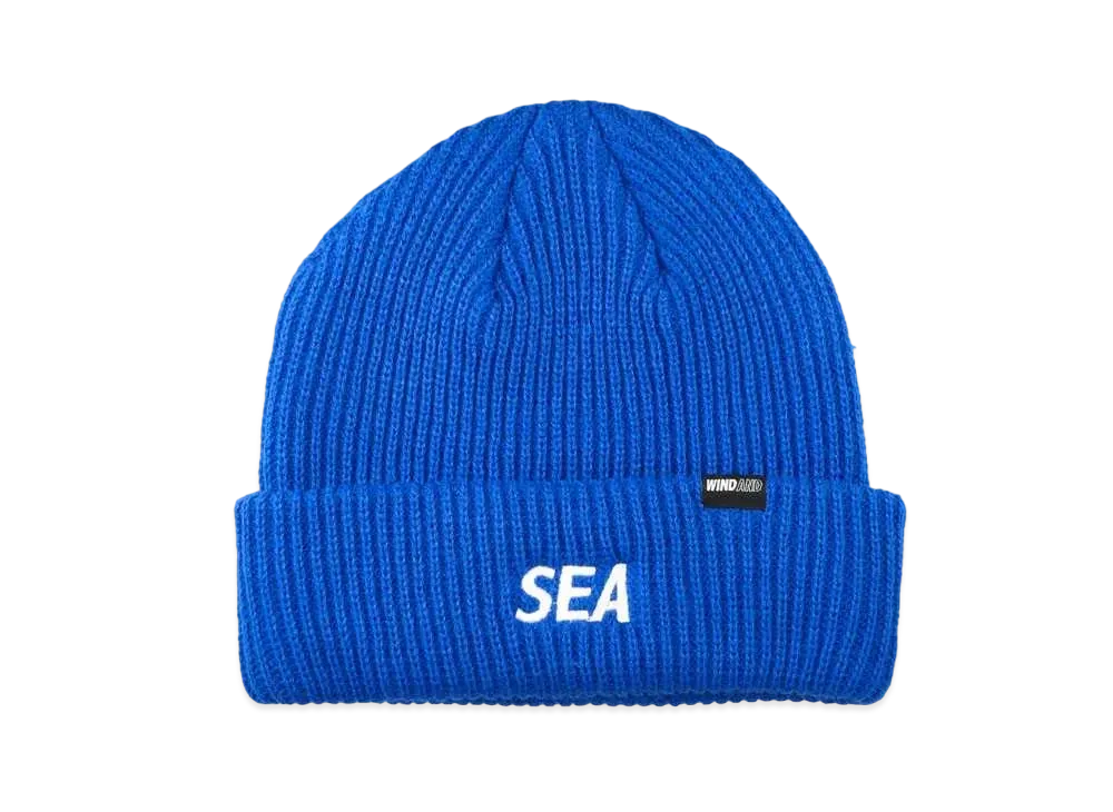 WIND AND SEA Sea Widelib Knit Cap "Blue"