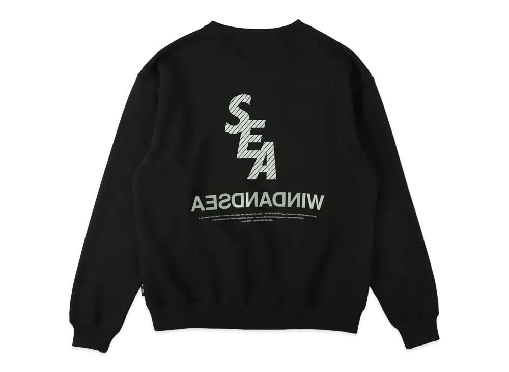 WIND AND SEA S_E_A Reflection Crew Neck "Black"