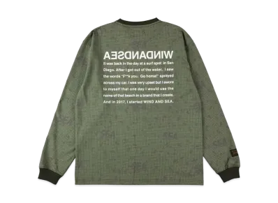 WIND AND SEA S_E_A DN-Camo L/S Tee "Olive"