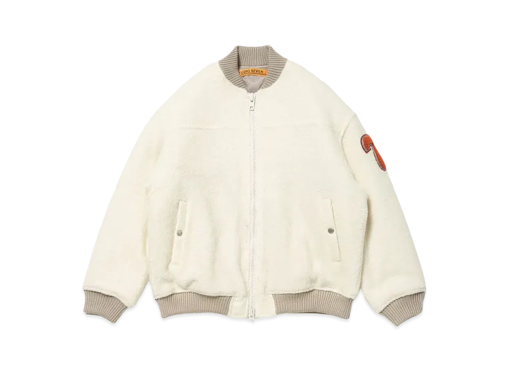 STUDIO SEVEN Wool Boa Bomber JKT "OFF WHITE"