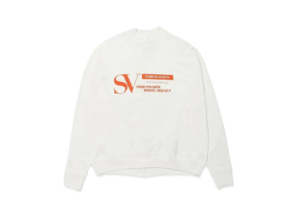 STUDIO SEVEN Mock Neck Sweat "WHITE"