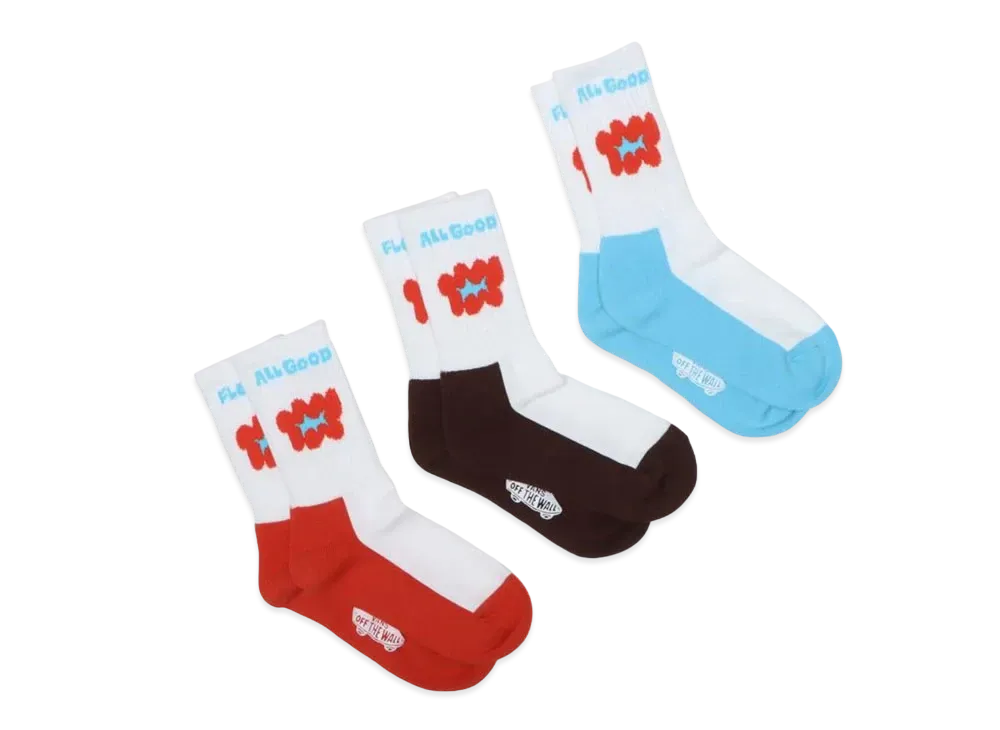 VANS x ALL GOOD FLOWERS 3Pack Socks "Multi"