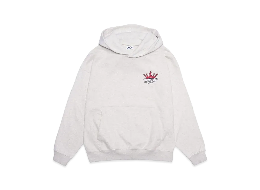 9090 King Logo Pigment Hoodie "Oatmeal"