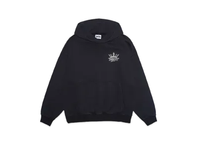 9090 King Logo Pigment Hoodie "Pigment Black"