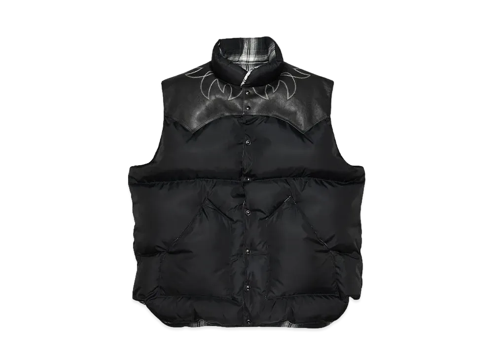 Rocky x Rafu mountain featherbed RMFC Down Vest W/EMB’D "BLACK"