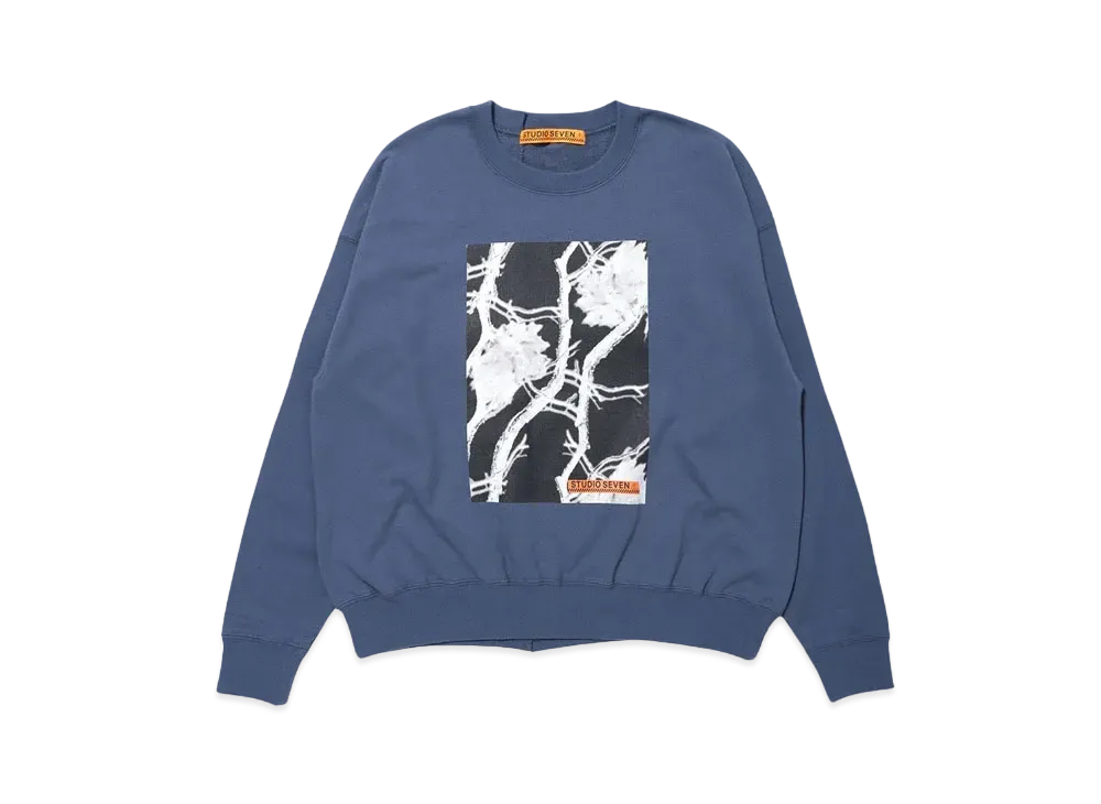 STUDIO SEVEN Real Tree Camo Printed Crew Sweat "WHITE"