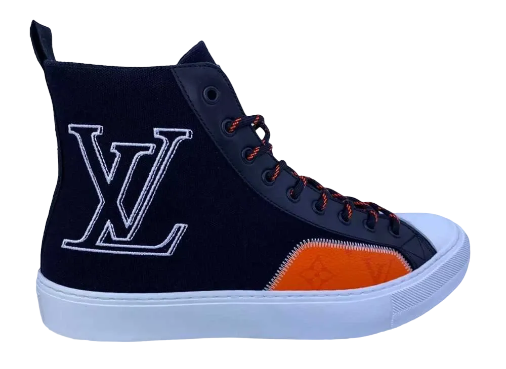 ルイヴィトン タトゥー・ライン スニーカー "ノワール/オレンジ"