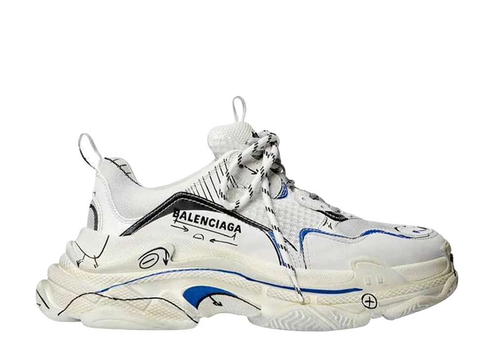 BALENCIAGA Triple S Sketch "White"