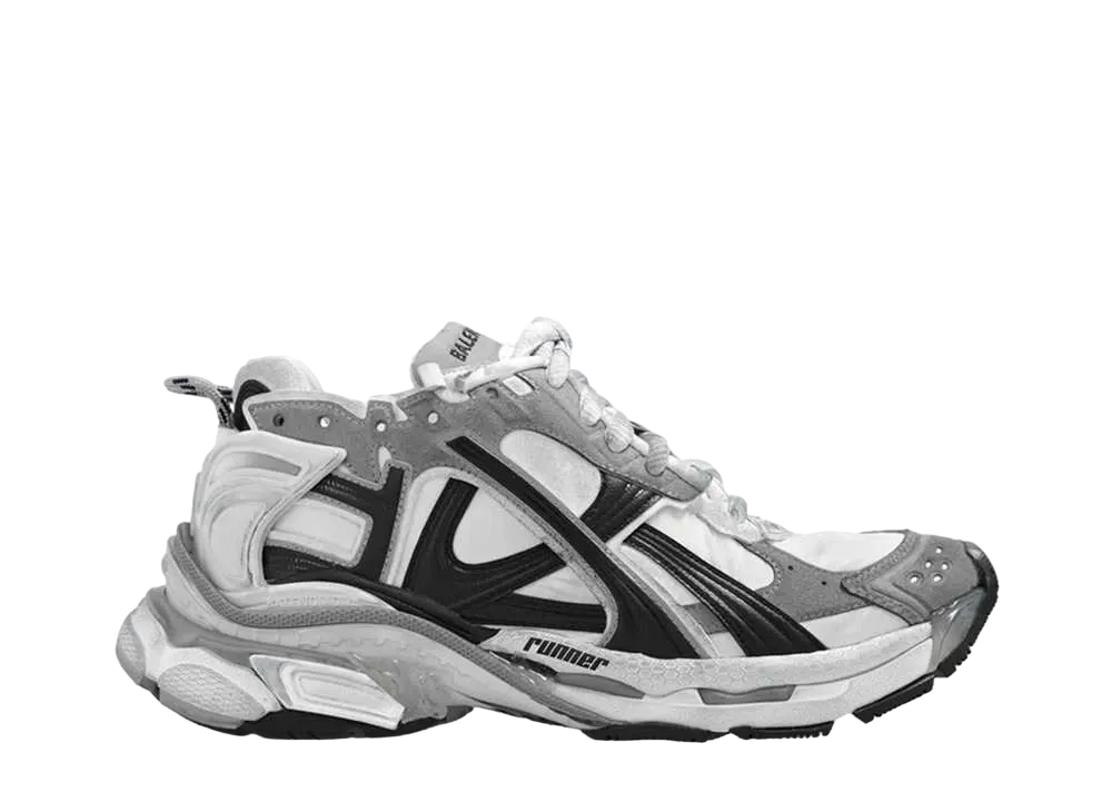 BALENCIAGA Women's Runner Sneaker "Gray/White/Black"