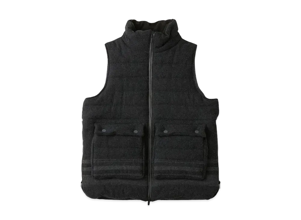 White Mountaineering WINDSTOPPER PRIMALOFT LINED PADDED VEST "CHARCOAL"