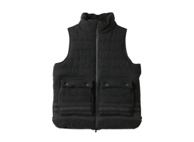 White Mountaineering WINDSTOPPER PRIMALOFT LINED PADDED VEST "CHARCOAL"