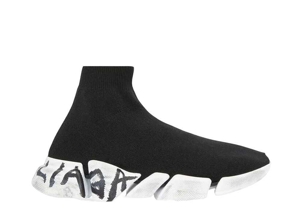 バレンシアガ ウィメンズ スピード2.0 グラフィティ スニーカー "ブラック"