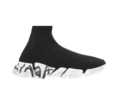 BALENCIAGA Women's Speed 2.0 Graffiti Sneaker "Black"