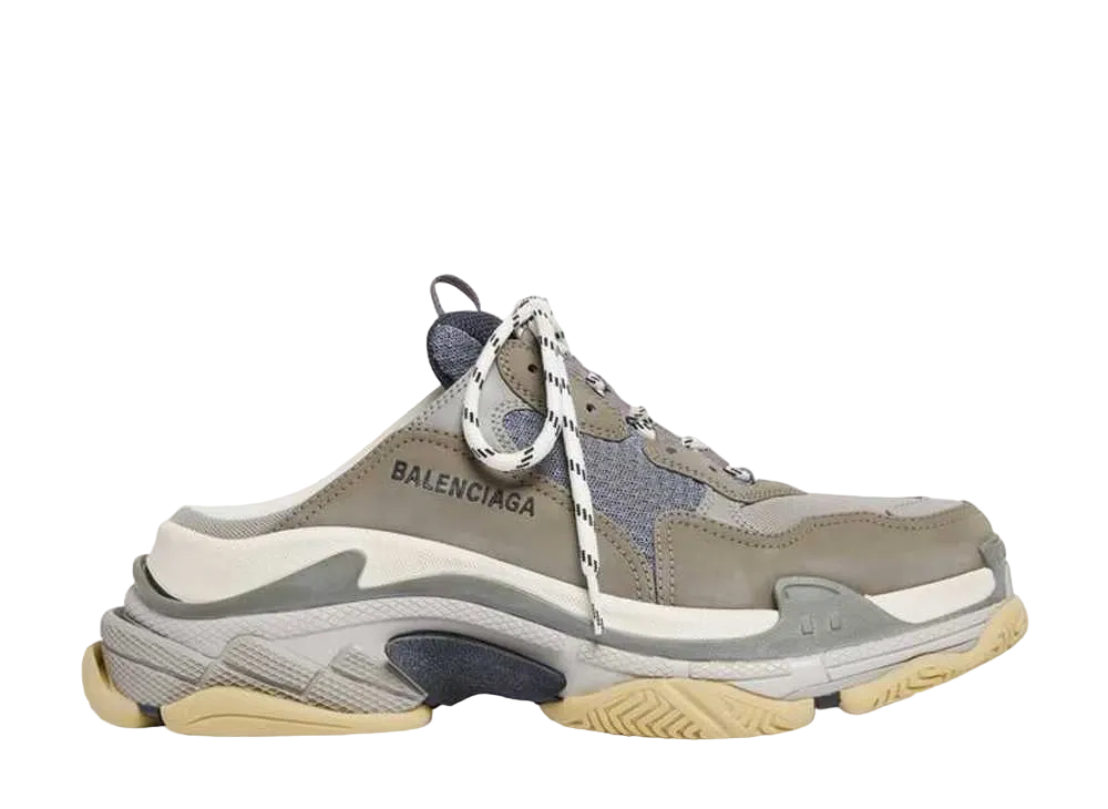 バレンシアガ トリプルS ミュール "グレー/ブルー"