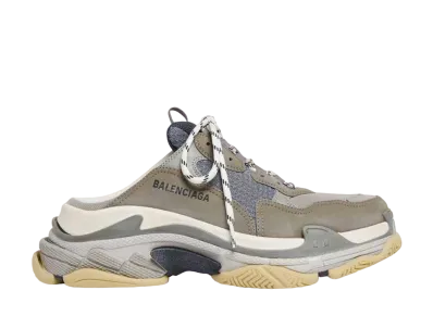 BALENCIAGA Triple S Mule "Gray/Blue"